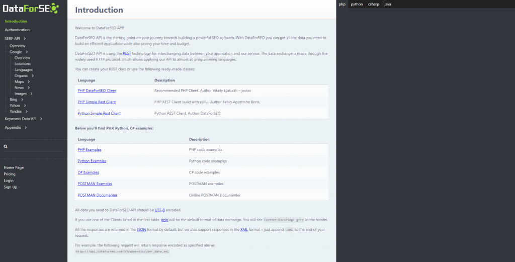 DataForSEO Docs v3