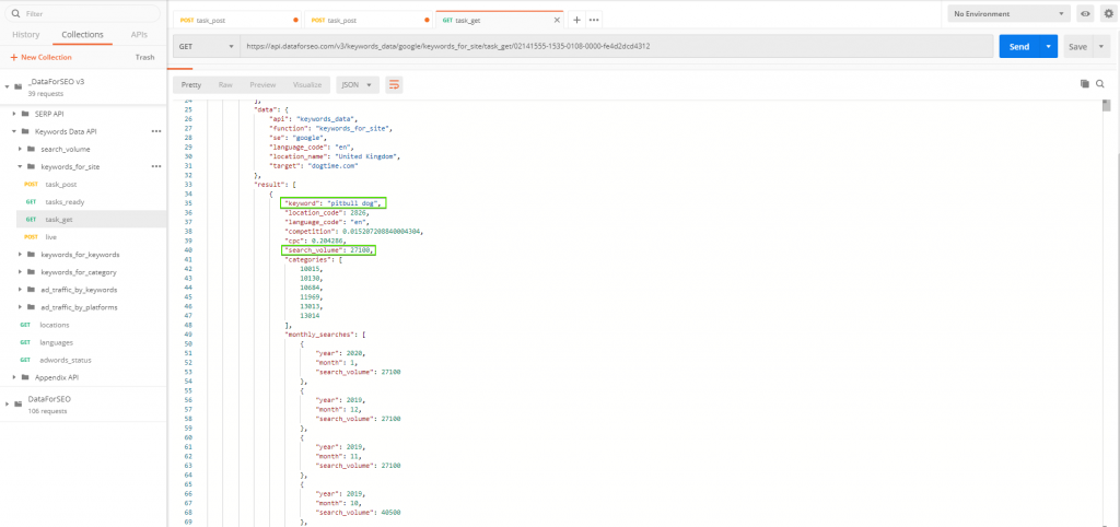 Keywords Data v3 Results