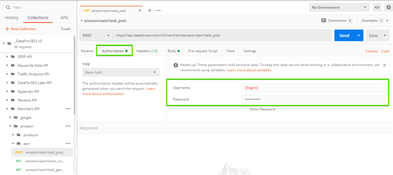 Getting ASIN Numbers For Products In Bulk Is Hard? A Piece of Cake With DataForSEO Amazon API! 5 Postman 2020 04 27 19.26.19