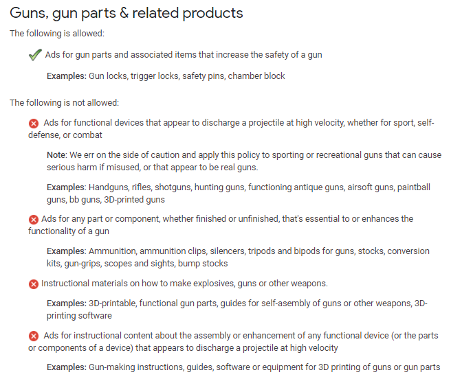Google Restrictions Explained: Why You Do Not Get Any Search Volume For Your Queries 1 guns-google-ads