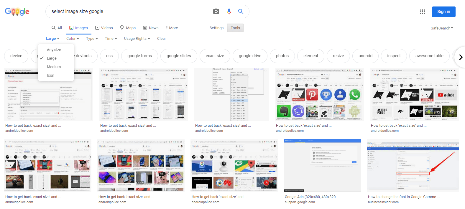 What Are Search Engine Parameters And How to Use Them With SERP API? 8 select image size