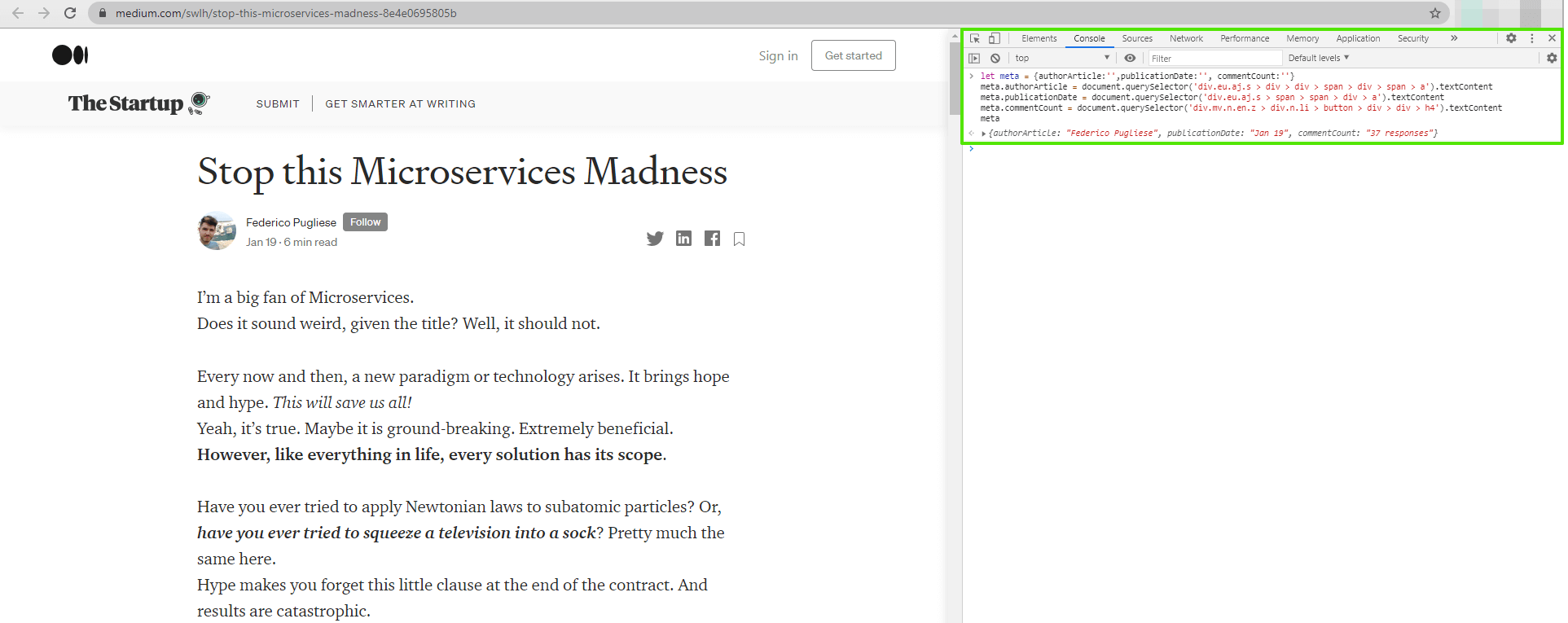 How To Extract Blog Metadata Using JavaScript And On-Page API 2 check script onpage api