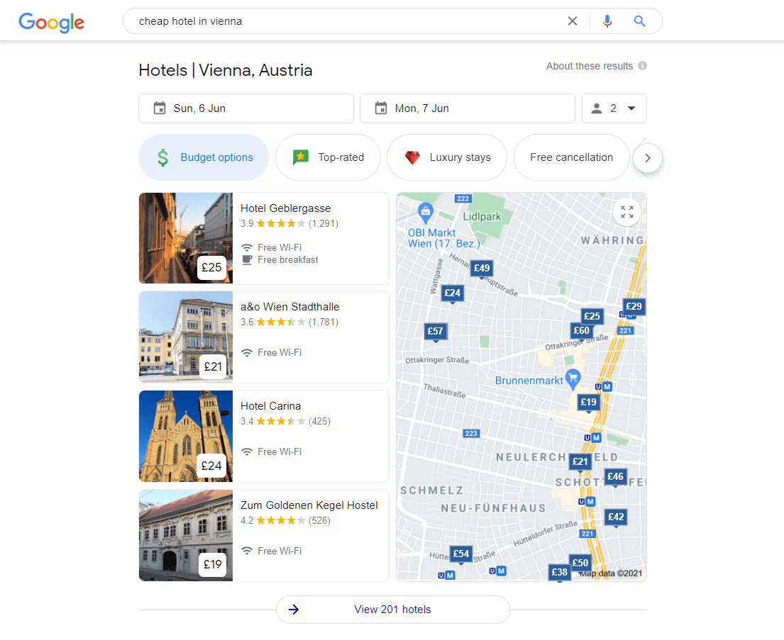 Get Hotel Rate & Pricing Data from Google with API by DataForSEO 2 dfs hotel search 1