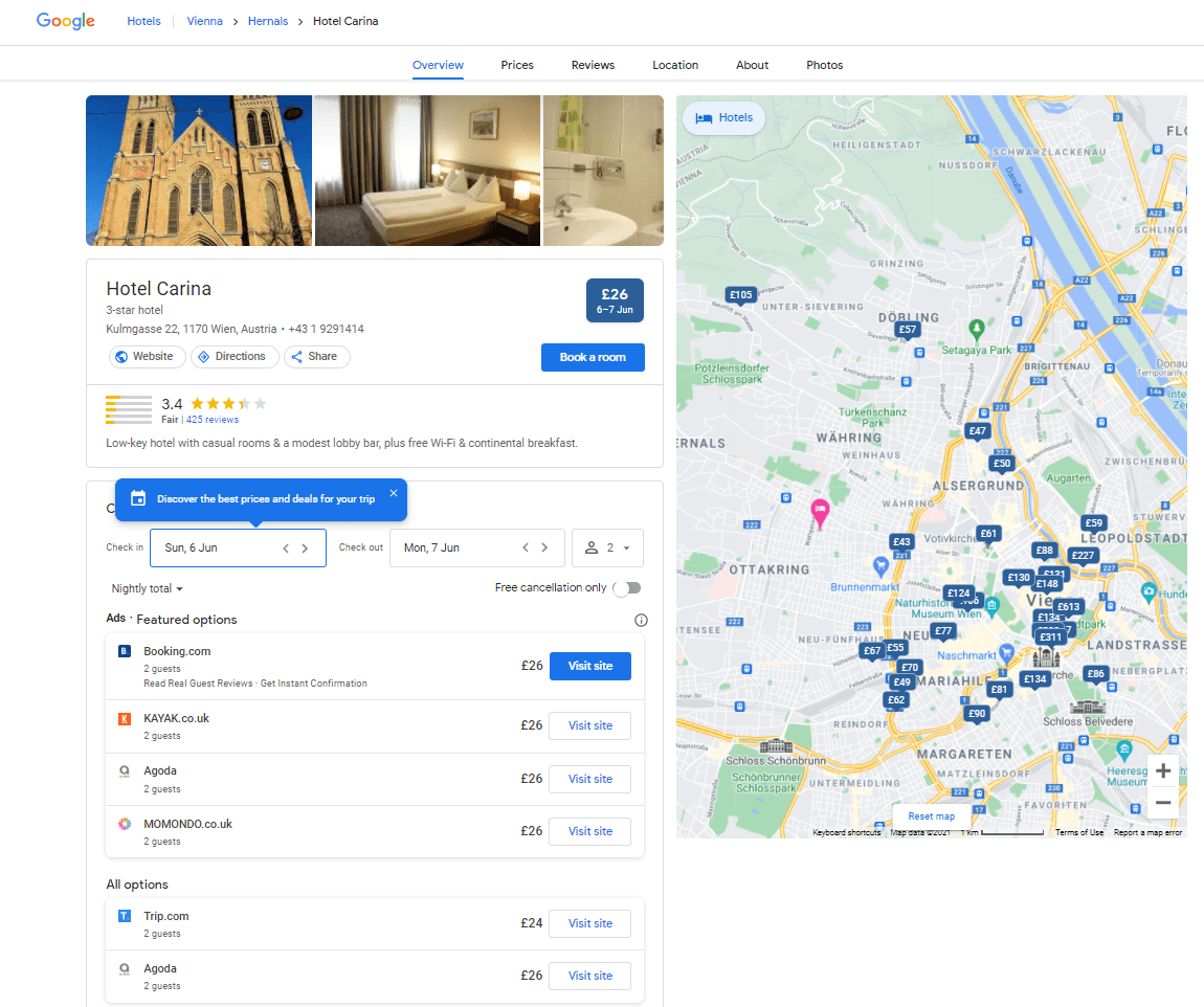 Get Hotel Rate & Pricing Data from Google with API by DataForSEO 4 dfs hotel search 3