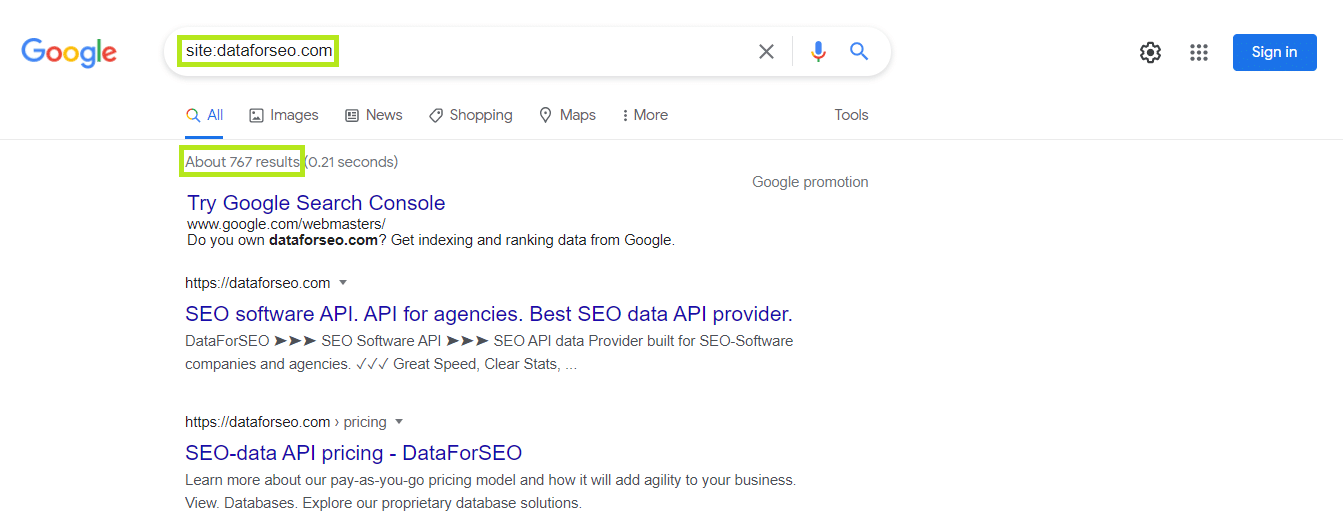 How to check if a page is indexed with SERP API? 1