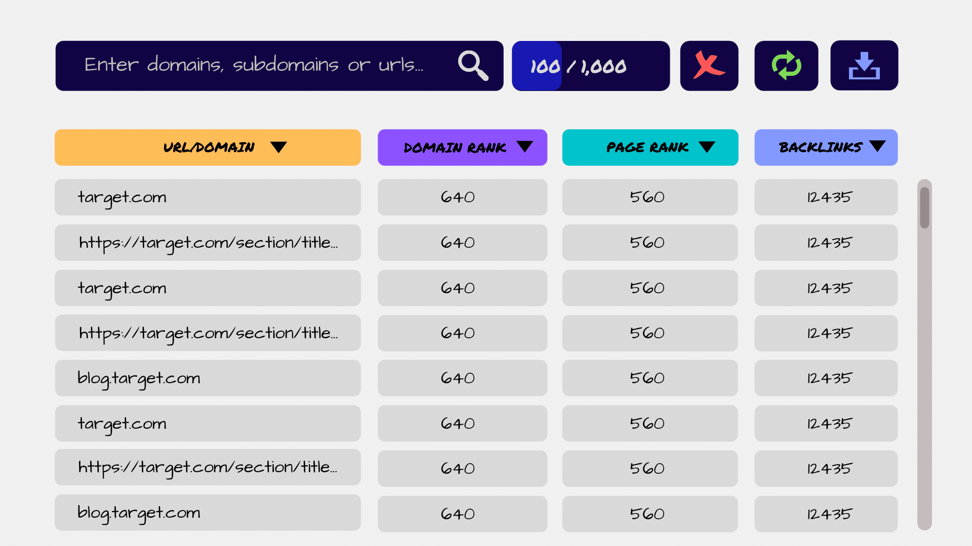 Analyze Backlink Profiles in Bulk with DataForSEO Backlinks API 2 bulk domain rank