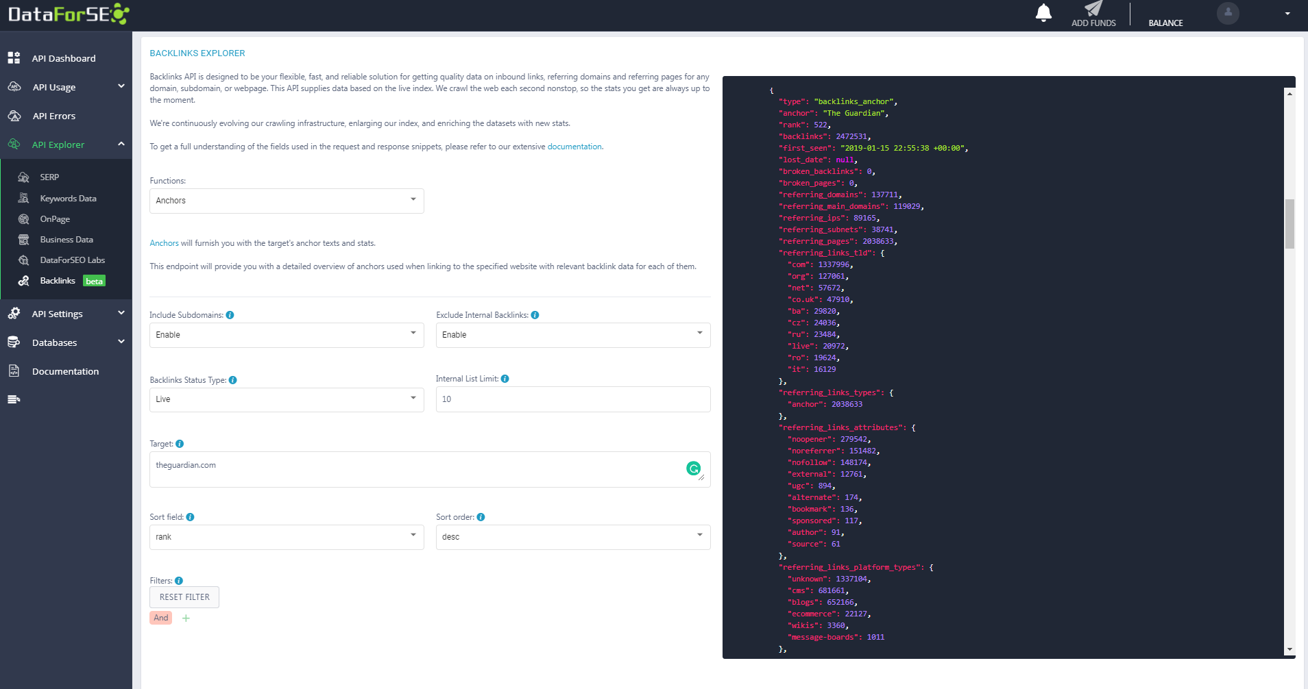 5 Backlink Audit Features You Can Develop In a Month 9 backlink anchors api