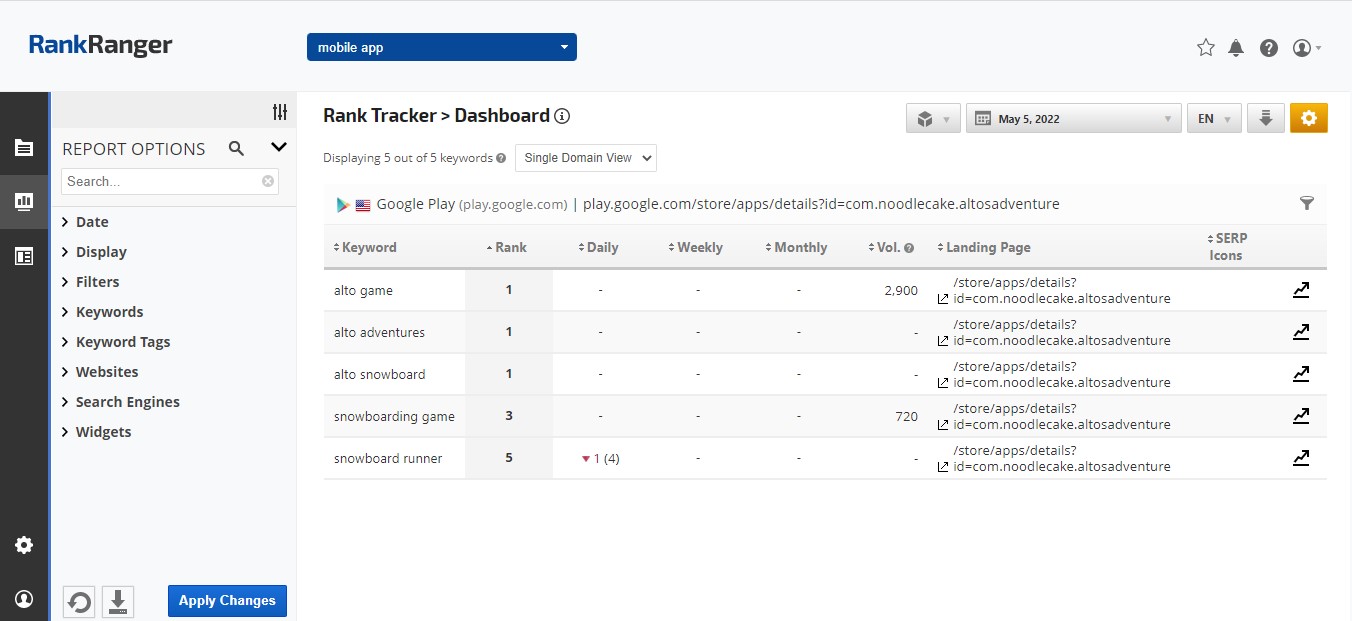 App Store Rank Tracker