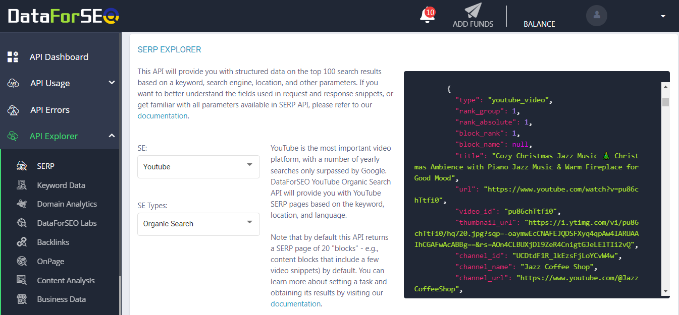 YouTube Joins the SERP API Suite! 1 youtube serp api explorer