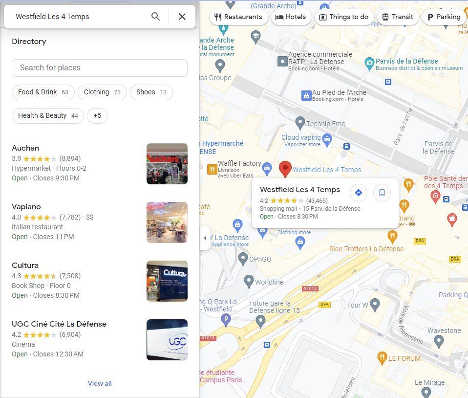 Business Data from the Directory Tab! 1 directory maps