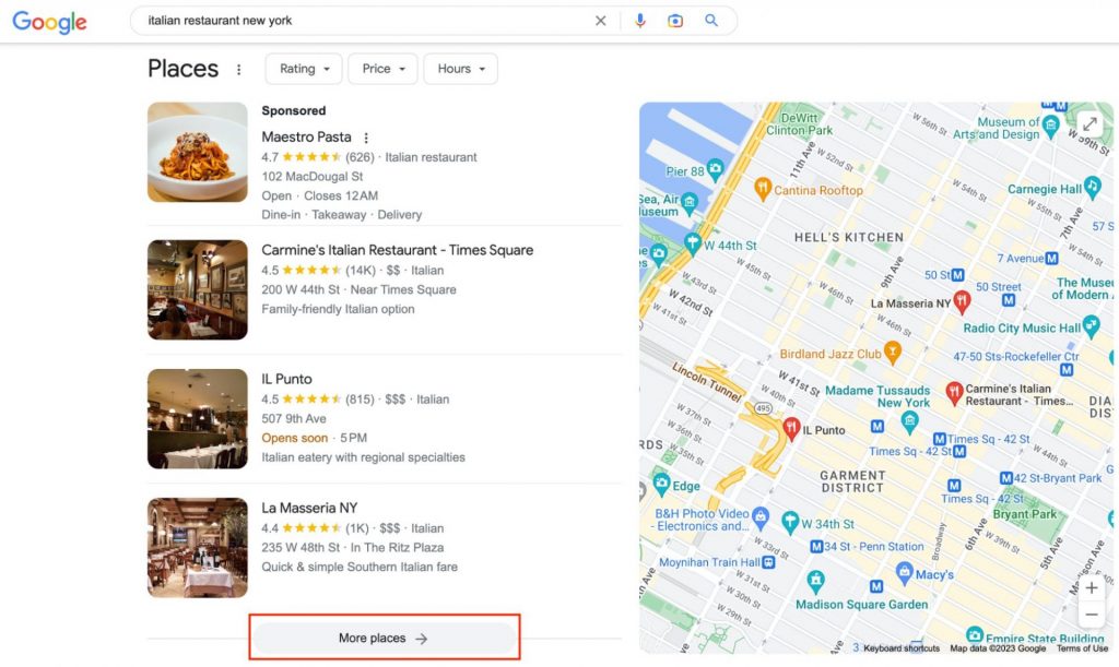 Google Local Pack example Google Local Pack example