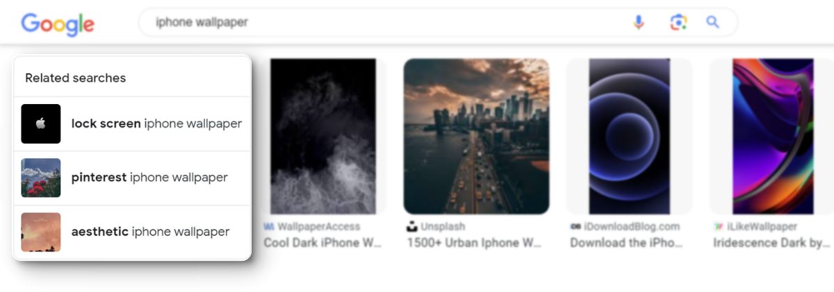 Related Searches in Google Images SERP API! 1 related searches images