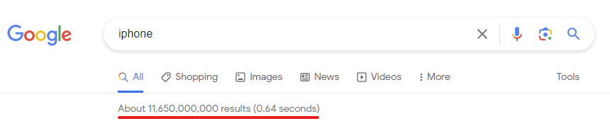 How many Google results can be scraped? 1 estimated google results