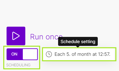 How to pull search volume to Google Sheets with DataForSEO API and Make? 10 schedule dataforseo screnario in make