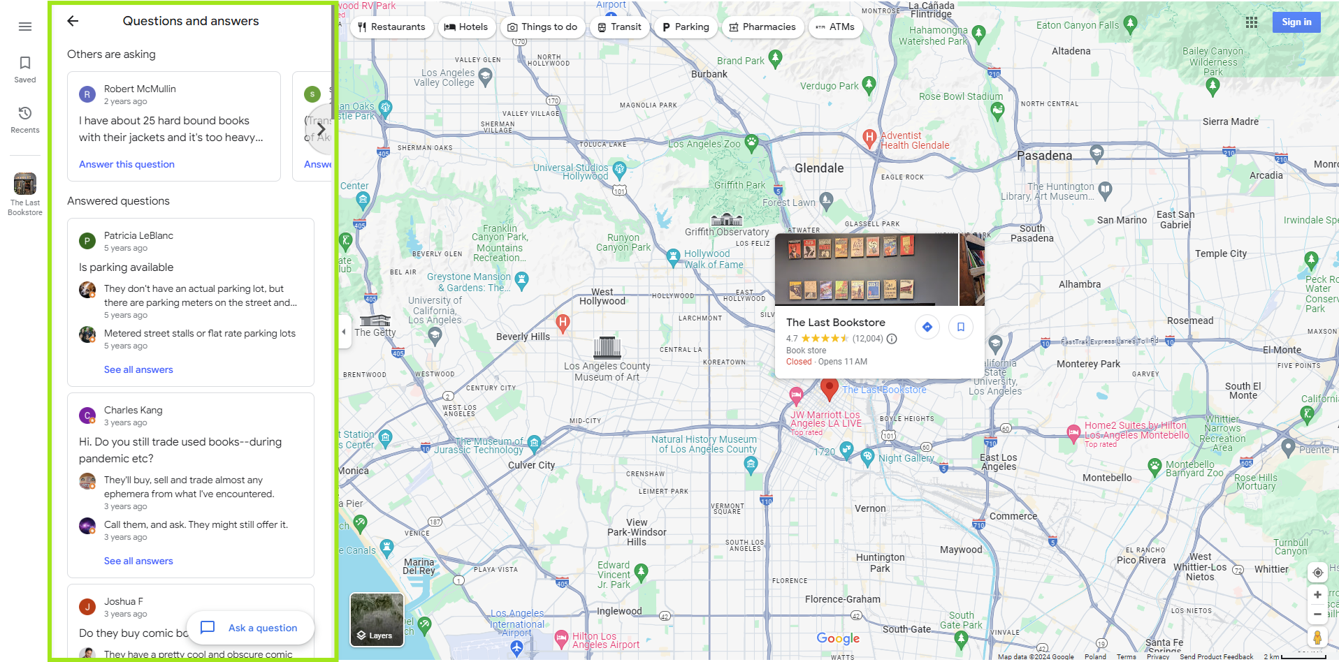 Questions and Answers Endpoints in Business Data API 2 questions and answers google my business data api