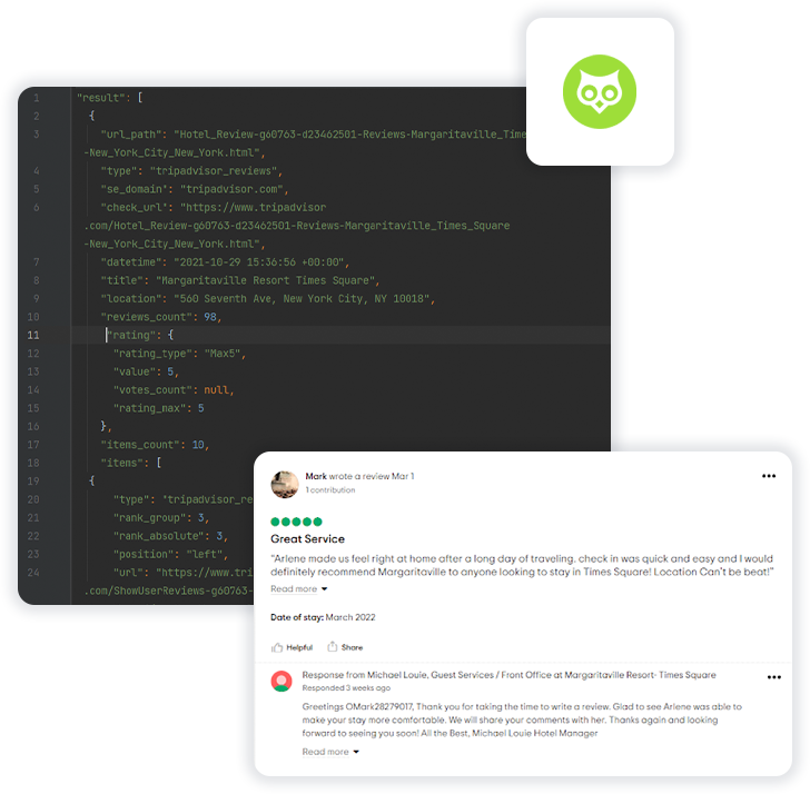 Tripadvisor Reviews API Tripadvisor Reviews API