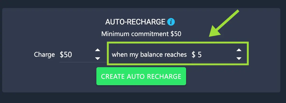 How to set an auto-recharge for my account? 3 Auto Recharge 2