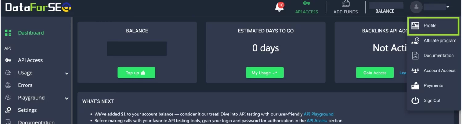 How do I delete my DataForSEO account? 2 Delete 2