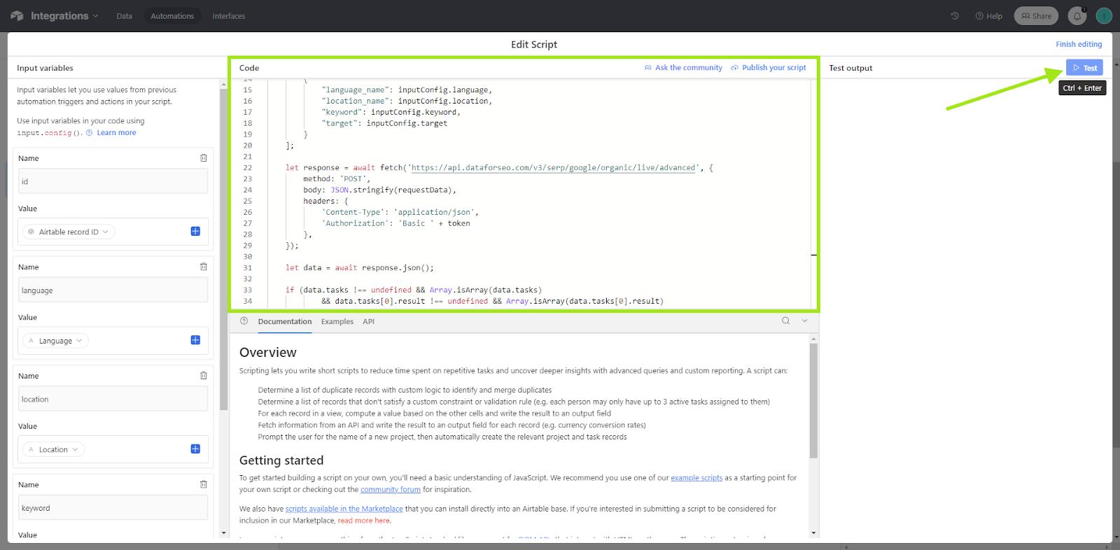 How to Pull Search Rank into Airtable with DataForSEO SERP API 16 Search Rank - Airtable DataForSEO SERP API 16
