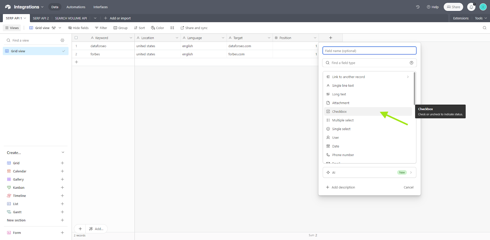 How to Pull Search Rank into Airtable with DataForSEO SERP API 6 Search Rank - Airtable DataForSEO SERP API 6