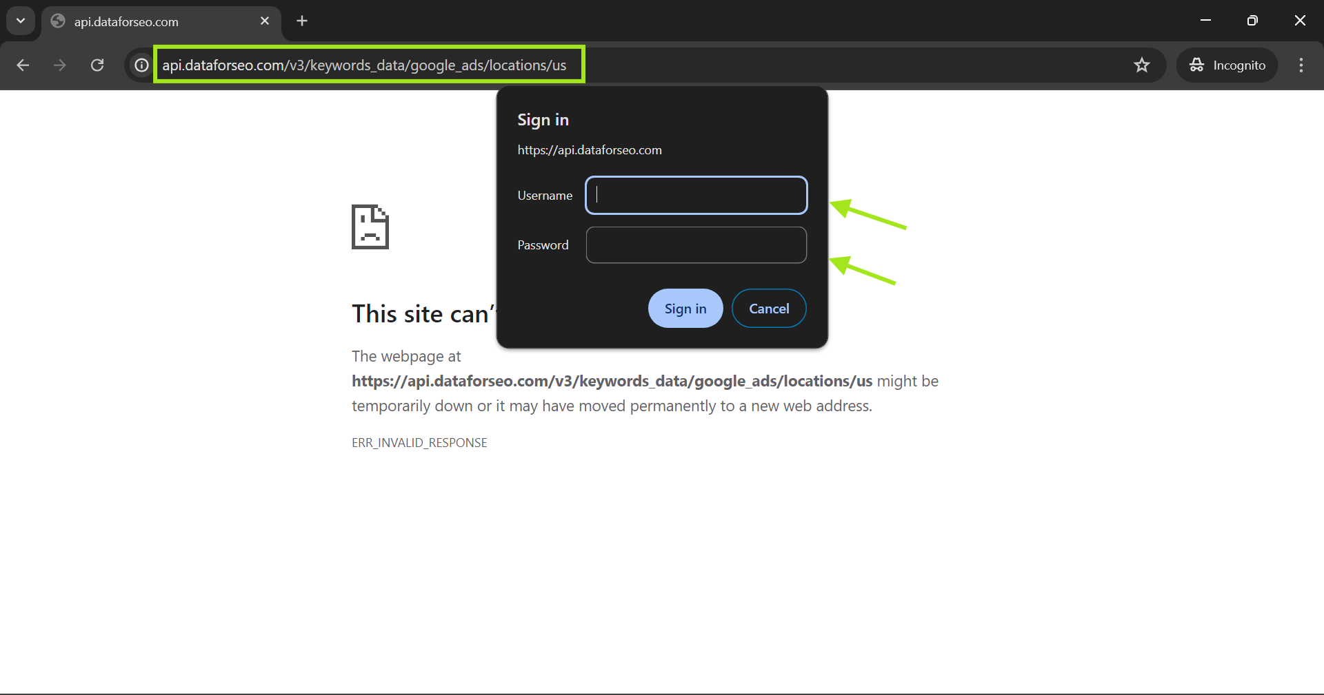 Using Location and Language in DataForSEO API Connector for Google Sheets 4 api connector location and language 1