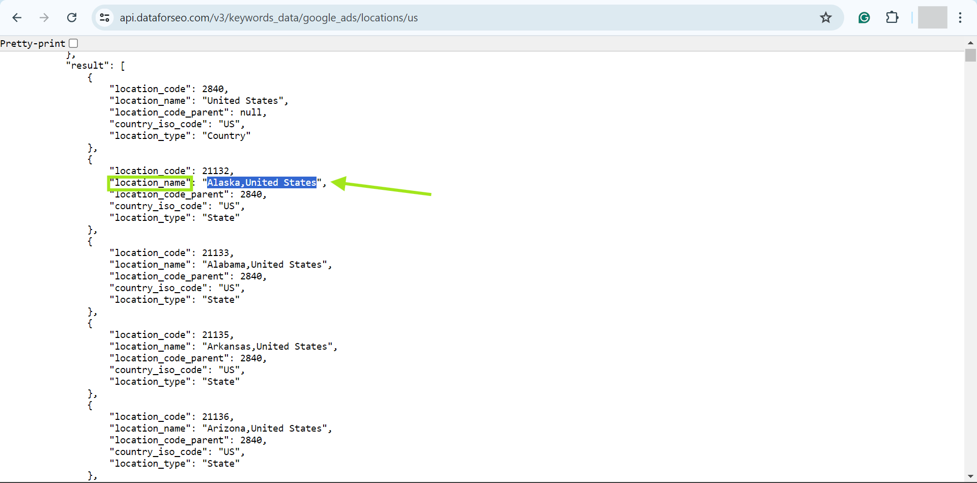 Using Location and Language in DataForSEO API Connector for Google Sheets 6 api connector location and language 4