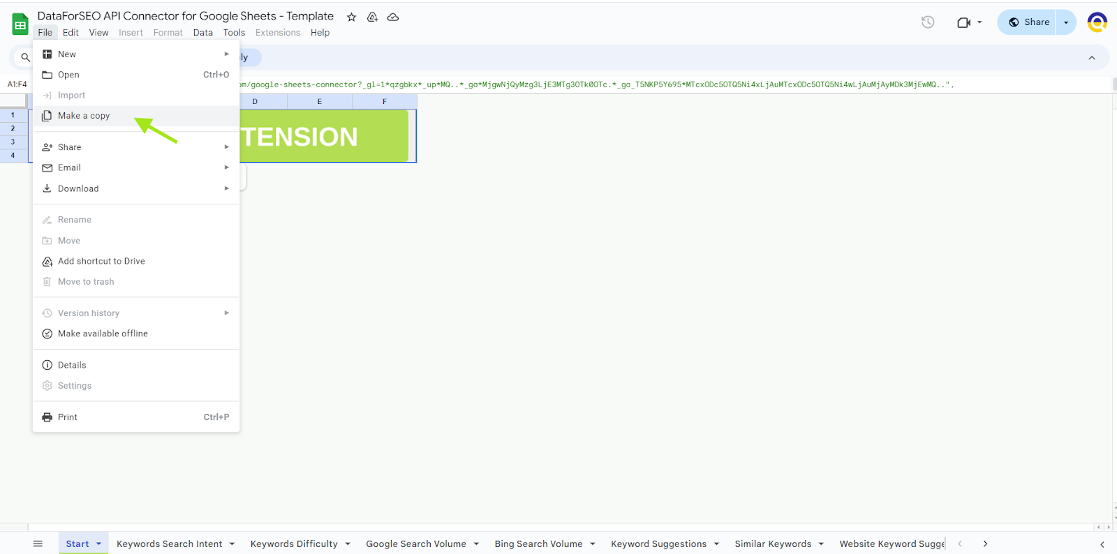 New Google Sheets Connector for DataForSEO API 4 dfs api connector 2