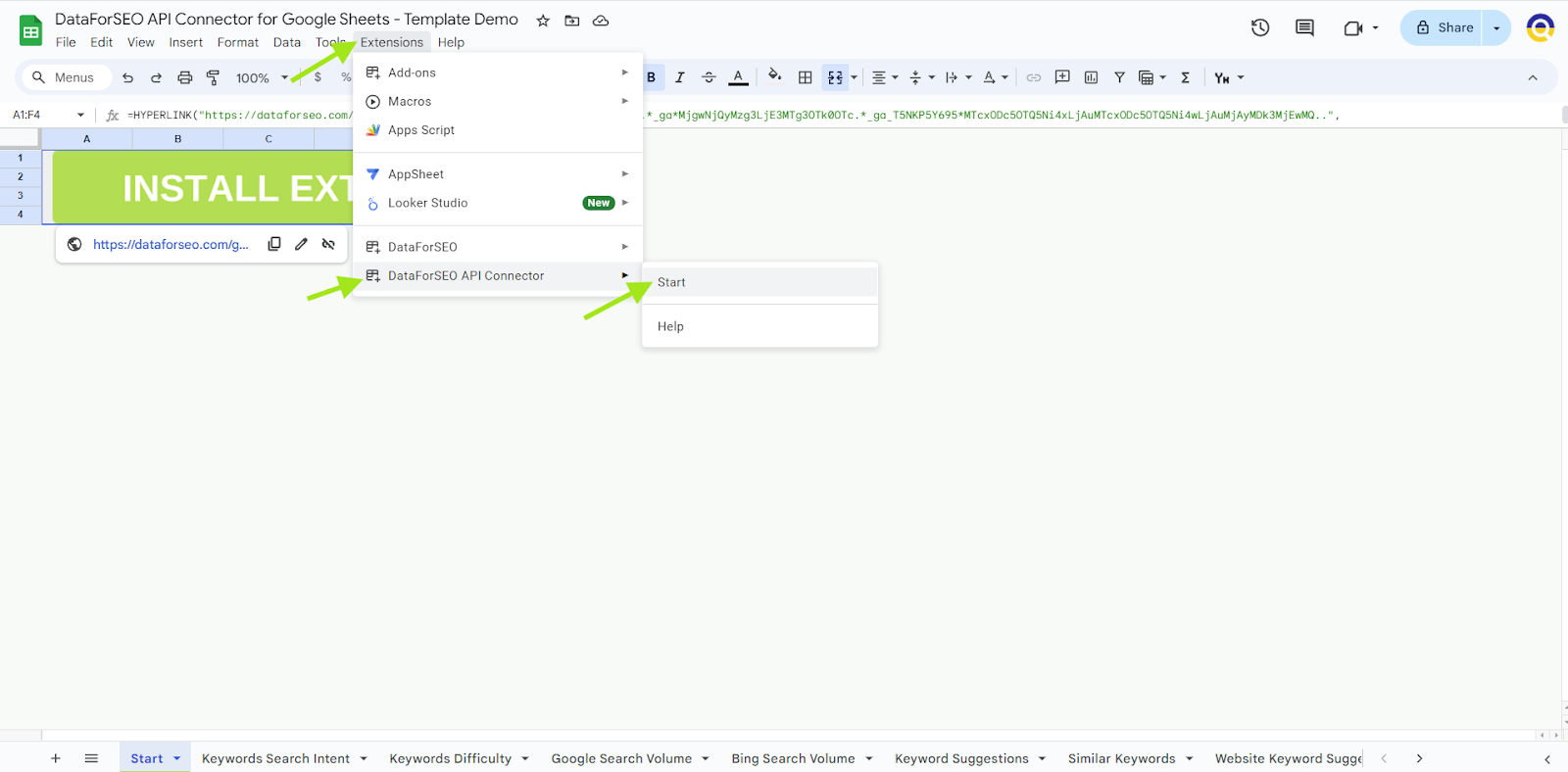 New Google Sheets Connector for DataForSEO API 5 dfs api connector 3