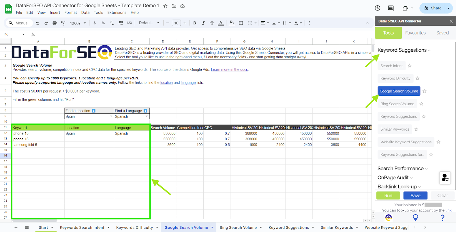 New Google Sheets Connector for DataForSEO API 11 dfs api connector 7