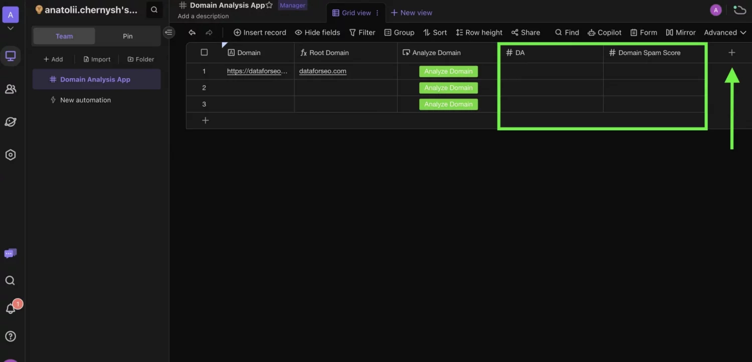 Simple Domain Analysis App with DataForSEO API & Make 8 8