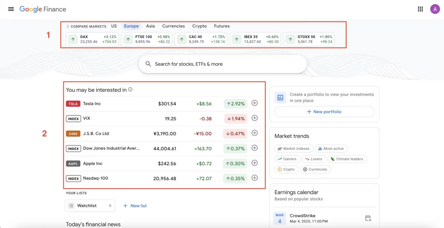 What data can you get from Google Finance with Google Finance API? 2 GF-Explore-1
