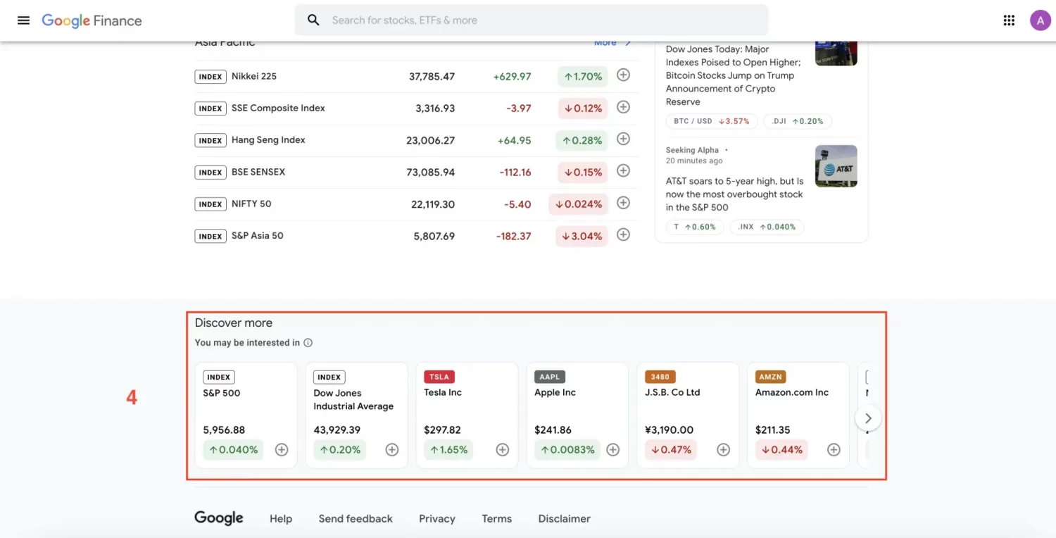 What data can you get from Google Finance with Google Finance API? 7 GF-Markets-2