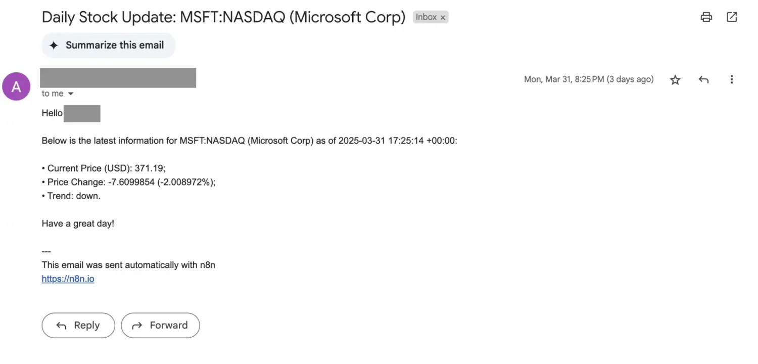Tap into Real-Time Financial Data with Google Finance and APIs 9 Notification Example