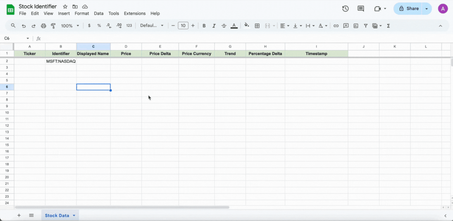 Tap into Real-Time Financial Data with Google Finance and APIs 8 Stock Tracker Gif