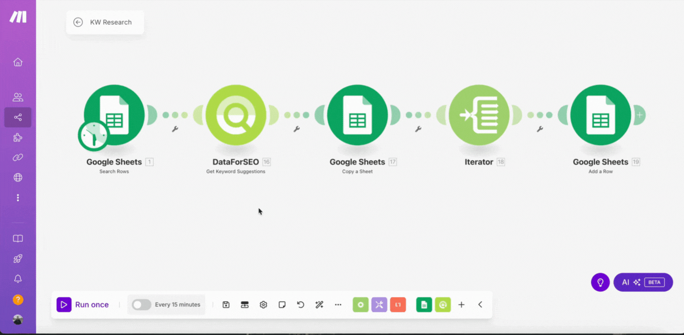 Data-driven Keyword Research Automation With DataForSEO and Make (By Nico AI Ranking) 8 Add-a-Router