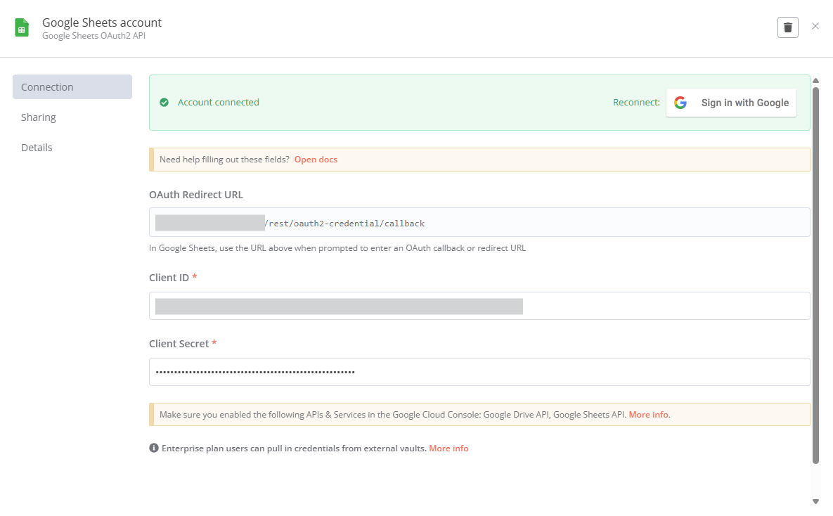 Lost Backlink Monitoring Automation by Mykolas Bartkus (DataForSEO API + n8n) 1 google auth local