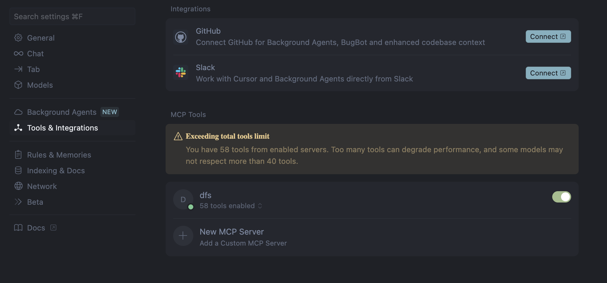 A simple way to connect the DataForSEO MCP to Cursor 5 Connected MCP