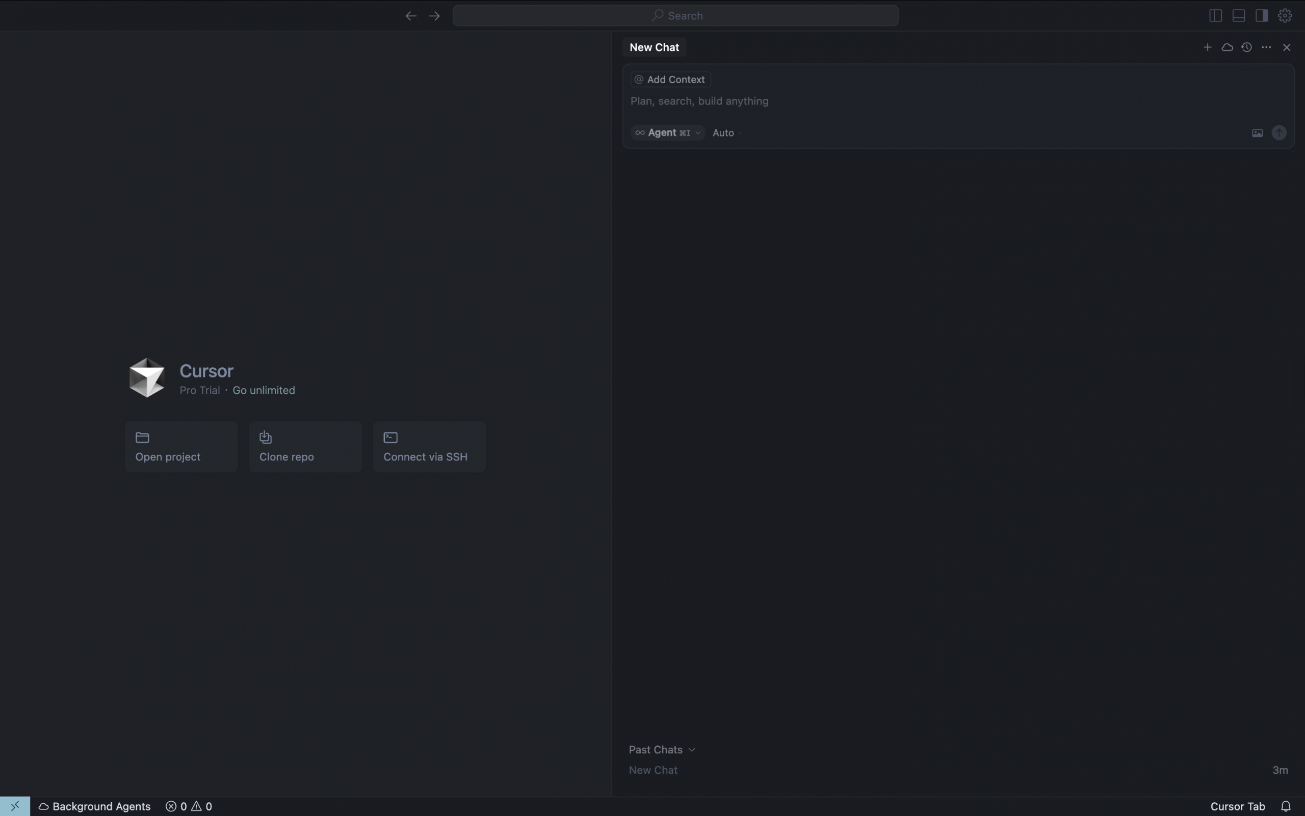 A simple way to connect the DataForSEO MCP to Cursor 1 Cursor New Chat