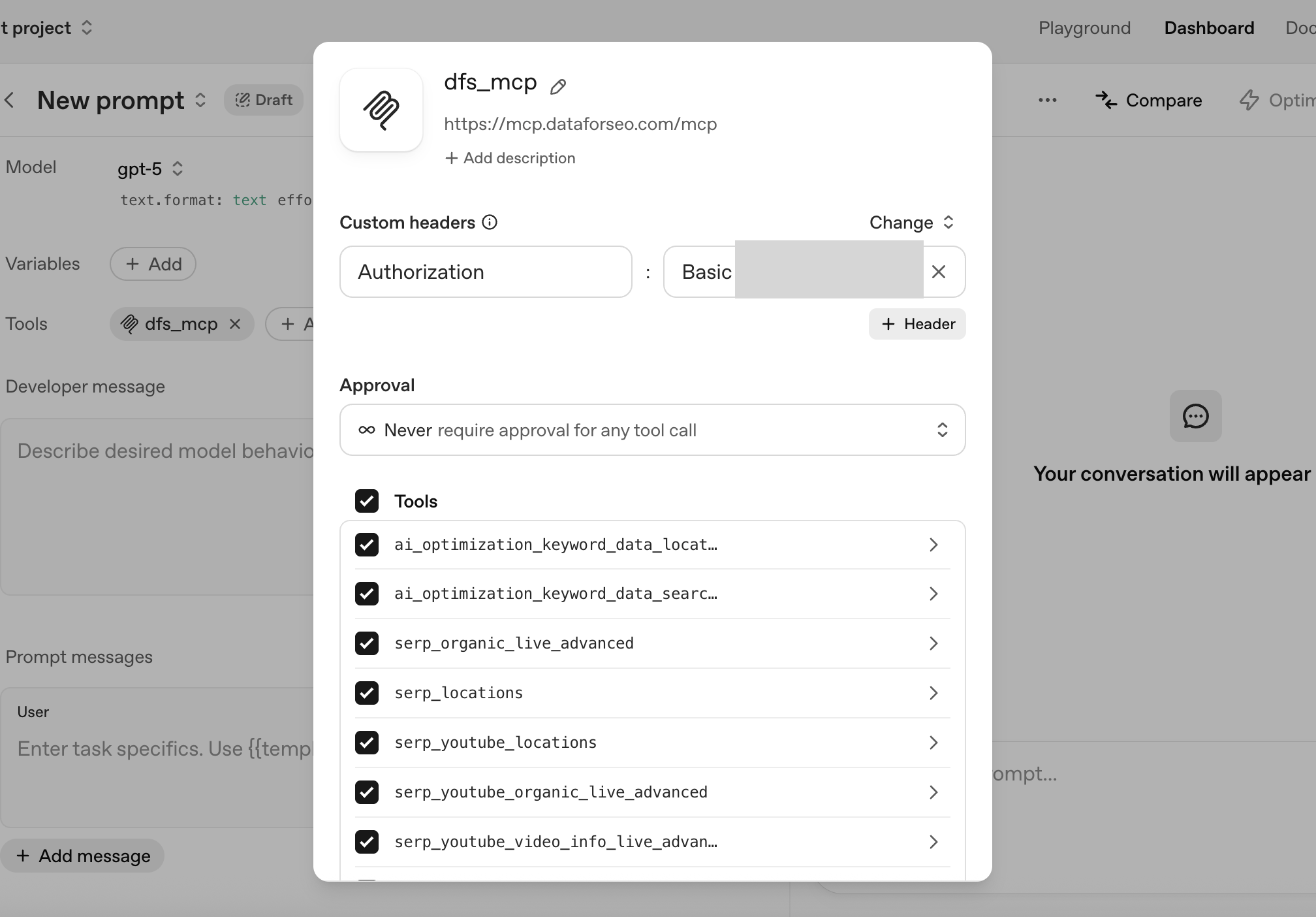 How to Connect the Official DataForSEO MCP Server to ChatGPT: Simple Guide 3 ChatGPT MCP