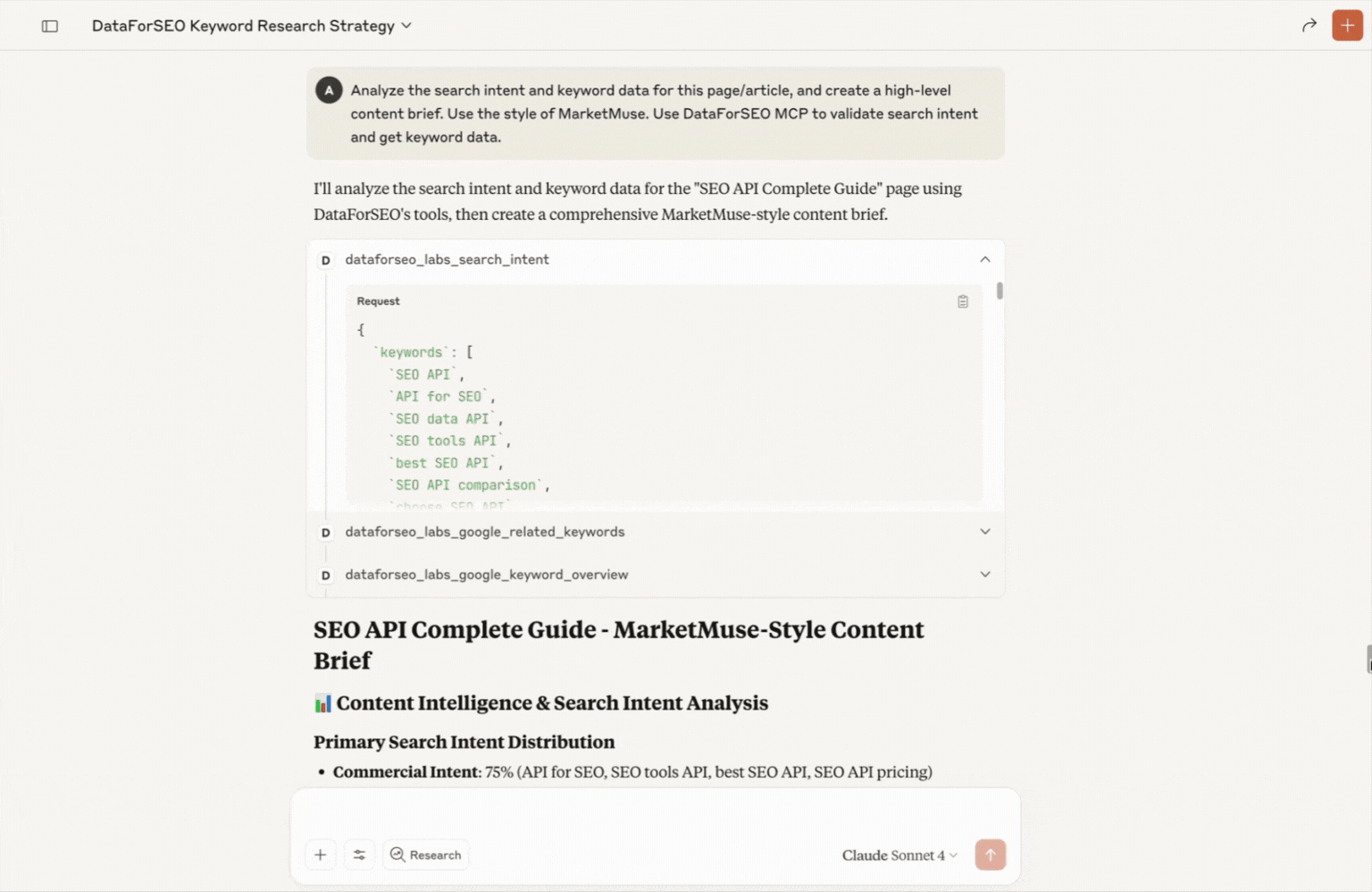 How to Create AI Content Strategy with DataForSEO & Claude (Fast), By Daniel Schoester 5 Content Brief