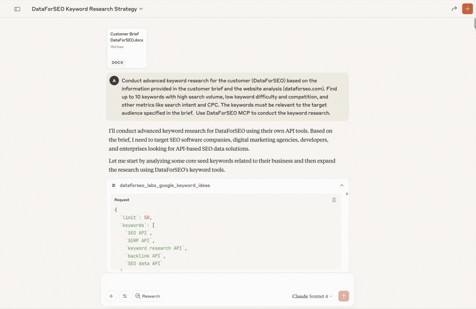 How to Create AI Content Strategy with DataForSEO & Claude (Fast), By Daniel Schoester 1 Keyword Research