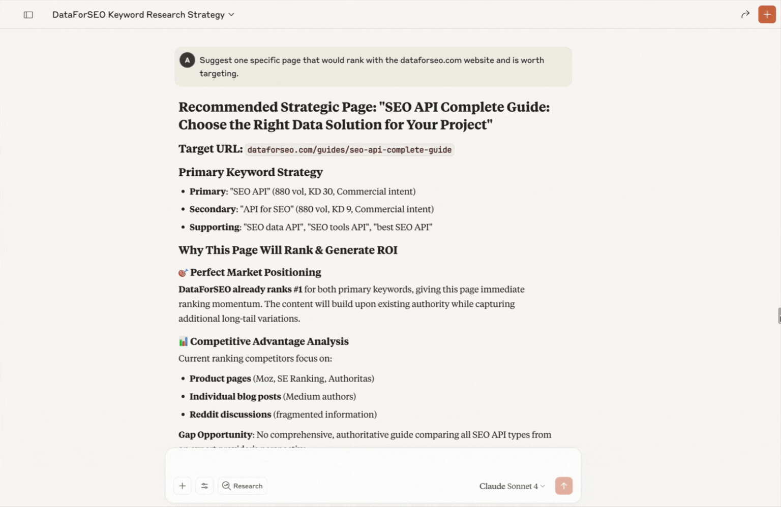 How to Create AI Content Strategy with DataForSEO & Claude (Fast), By Daniel Schoester 4 Specific Page